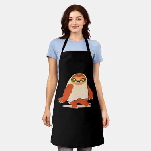 ハロウィーンコスチュームスロスオーバーサイズTシャツ エプロン (着用した状態)