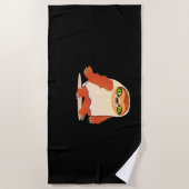 ハロウィーンコスチュームスロスオーバーサイズTシャツ ビーチタオル (正面)