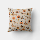 ハロウィーンコスチュームパターンのダックスフント クッション (裏面)