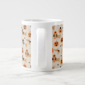 ハロウィーンコスチュームパターンのダックスフント ジャンボコーヒーマグカップ (裏面)