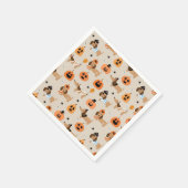 ハロウィーンコスチュームパターンのダックスフント スタンダードカクテルナプキン (角)