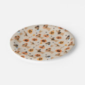 ハロウィーンコスチュームパターンのダックスフント ペーパープレート (アングル)