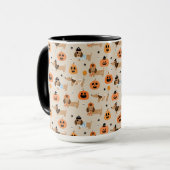 ハロウィーンコスチュームパターンのダックスフント マグカップ (正面左)
