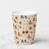 ハロウィーンコスチュームパターンのダックスフント 紙コップ (右)
