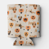 ハロウィーンコスチュームパターンのダックスフント 缶クーラー (裏面)