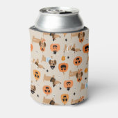 ハロウィーンコスチュームパターンのダックスフント 缶クーラー (缶裏面)