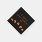 ハロウィーンコスチュームパーティーオレンジカボチャ紙 スタンダードカクテルナプキン (角)