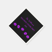 ハロウィーンコスチュームパーティーパープルカボチャ紙 スタンダードカクテルナプキン (角)