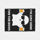 ハロウィーンコスチュームボスビールのためにここにいる フリースブランケット (正面(横))