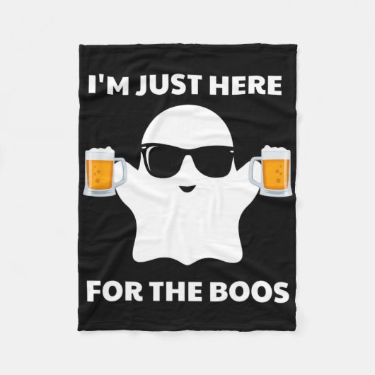 ハロウィーンコスチュームボスビールのためにここにいる フリースブランケット (正面)