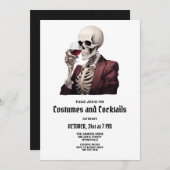 ハロウィーンコスチューム&カクテルパーティの招待状 シーズンカード (正面/裏面)