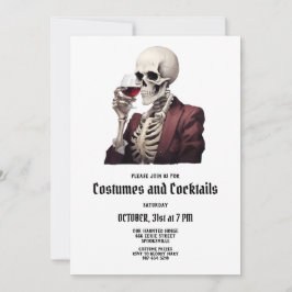 ハロウィーンコスチューム&カクテルパーティの招待状 シーズンカード