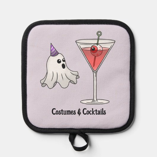 ハロウィーンコスチューム&カクテル 鍋敷き (正面)
