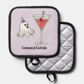 ハロウィーンコスチューム&カクテル 鍋敷き (正面/裏面)
