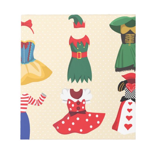 ハロウィーンコスチューム ノートパッド (正面)