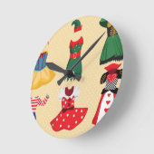 ハロウィーンコスチューム ラウンド壁時計 (傾斜)