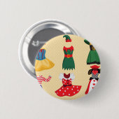 ハロウィーンコスチューム 缶バッジ (正面&裏面)