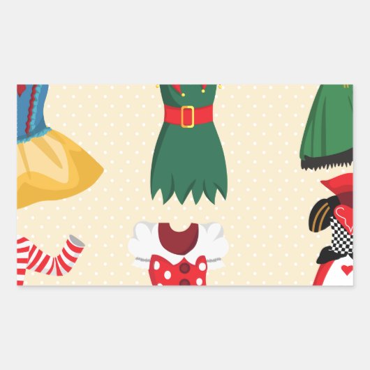 ハロウィーンコスチューム 長方形シール (正面)