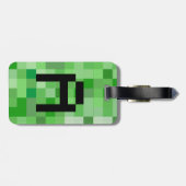 ハロウィーンコスプレイニシャルレターA RPGゲーマーピクセル ラゲッジタグ (裏面横)