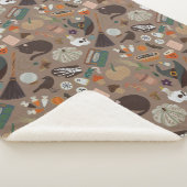 ハロウィーンコテージコア シェルパブランケット (3/4)