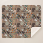 ハロウィーンコテージコア シェルパブランケット (正面(横))