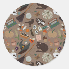 ハロウィーンコテージコア ラウンドシール