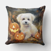 ハロウィーンコトンデトゥルイヤーとカボチャ怖い クッション (正面)