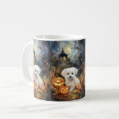 ハロウィーンコトンデトゥルイヤーとカボチャ怖い コーヒーマグカップ (正面左)