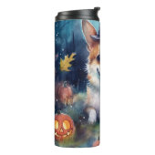 ハロウィーンコルギとカボチャ怖い タンブラー (回転左)