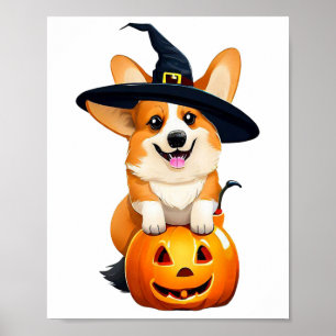ハロウィーンコルギウィッチハット ポスター