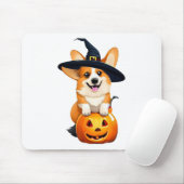 ハロウィーンコルギウィッチハット マウスパッド (マウス)