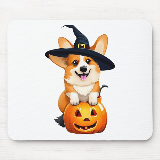 ハロウィーンコルギウィッチハット マウスパッド (正面)