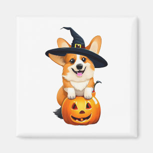 ハロウィーンコルギウィッチハット マグネット