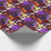 ハロウィーンコルギヴァンパイアパンプキンズ怖 ラッピングペーパー (角)