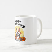 ハロウィーンコーギ不気味ドッグ コーヒーマグカップ (正面右)