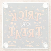 ハロウィーンコースターのトリックまたは治療 ガラスコースター (裏面)