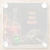 ハロウィーンコースター、毒を選ぶ ガラスコースター (裏面)