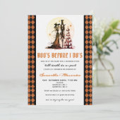 ハロウィーンコートドカップルウェディングシャワー'Till Death 招待状 (スタンド正面)