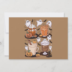 ハロウィーンコーヒーかわいい秋アイスコーヒー恋人ギフト 招待状