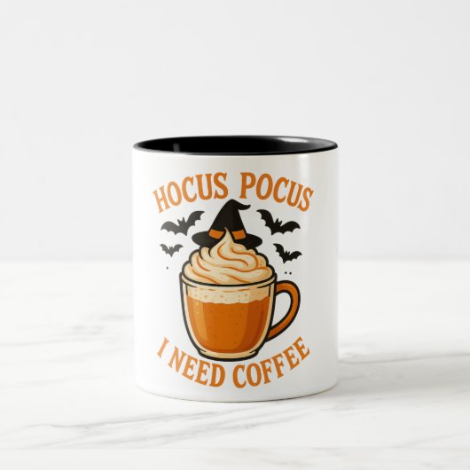 ハロウィーンコーヒーイラストレーション ツートーンマグカップ (中央)