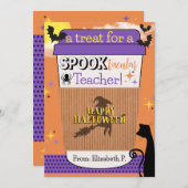 ハロウィーンコーヒーギフトカードホルダー 案内状 (正面/裏面)