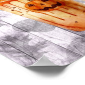 ハロウィーンコーヒードリンクウォーター色トリオ ポスター (角)