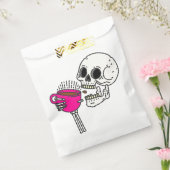 ハロウィーンコーヒー飲みスカルスケルトンピンク フェイバーバッグ (封をした状態)