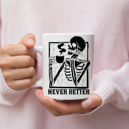 ハロウィーンコーヒー飲みスケルトンスカル おもしろい コーヒーマグカップ