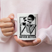 ハロウィーンコーヒー飲みスケルトンスカル おもしろい コーヒーマグカップ