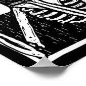 ハロウィーンコーヒー飲みスケルトンスカル ポスター (角)