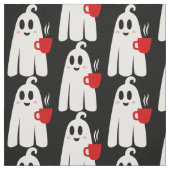 ハロウィーンコーヒー飲料幽霊 おもしろい ファブリック (見本)