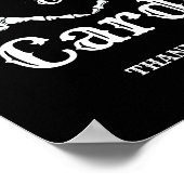 ハロウィーンゴシックのギフトとカードスカルハンズサイン ポスター (角)