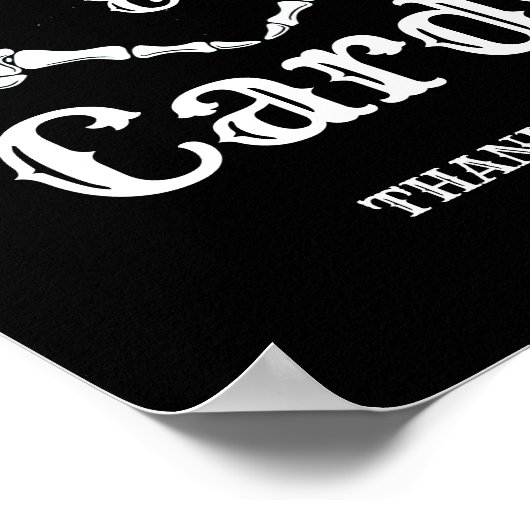 ハロウィーンゴシックのギフトとカードスカルハンズサイン ポスター (角)