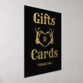 ハロウィーンゴシックのギフトとカードスカルハンズサイン 箔ポスター (レイダウン)